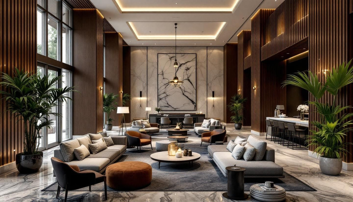 Éléments à considérer lors de la mise en place de banques d'accueil et bars pour hôtels