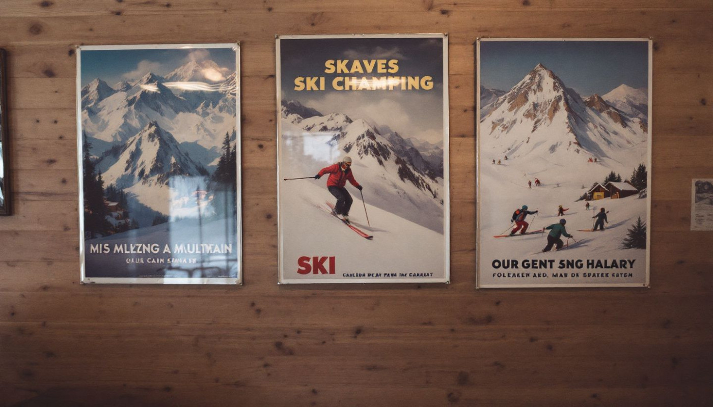 Utiliser des affiches de ski pour ajouter une touche d'aventure à votre déco